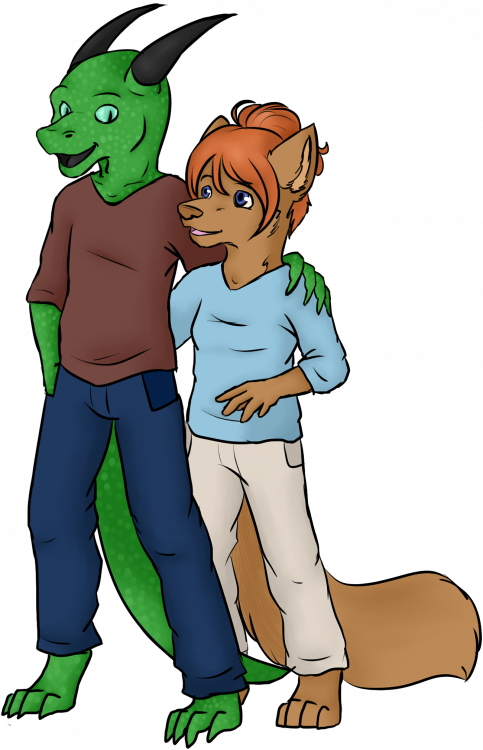 Art by counterfeitguise, of Laskorreshkor (Left) and Entchtut (Right)