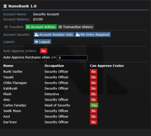 NanoBank Department Account Actions Interface.png